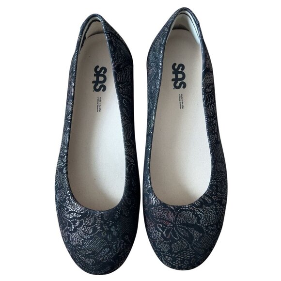 SAS Scenic Ballet Flat in Color Black Lace‎ Size 9.5W - Picture 1 of 8
